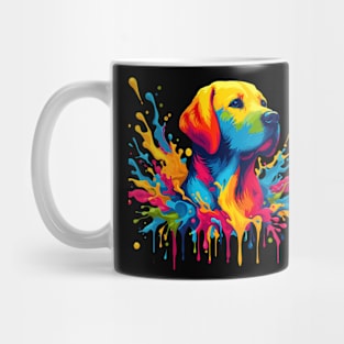 Golden Retriever Dog Multicolored Mug